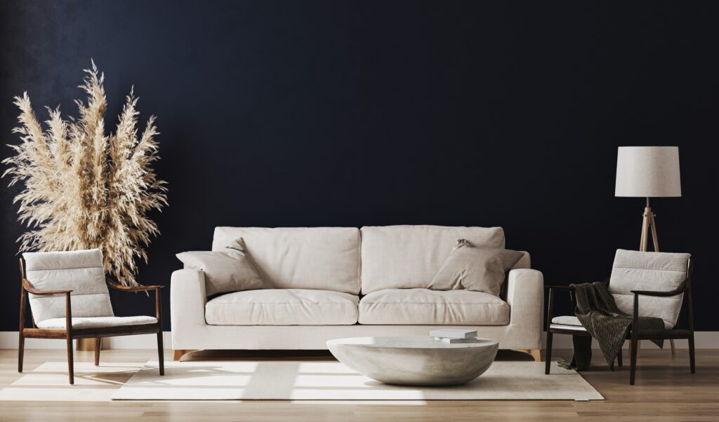 Living Dark Wall Sofa - Haven Renovations