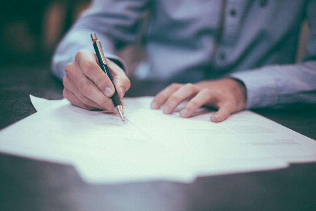 Signing Permit Documents - Haven Renovations